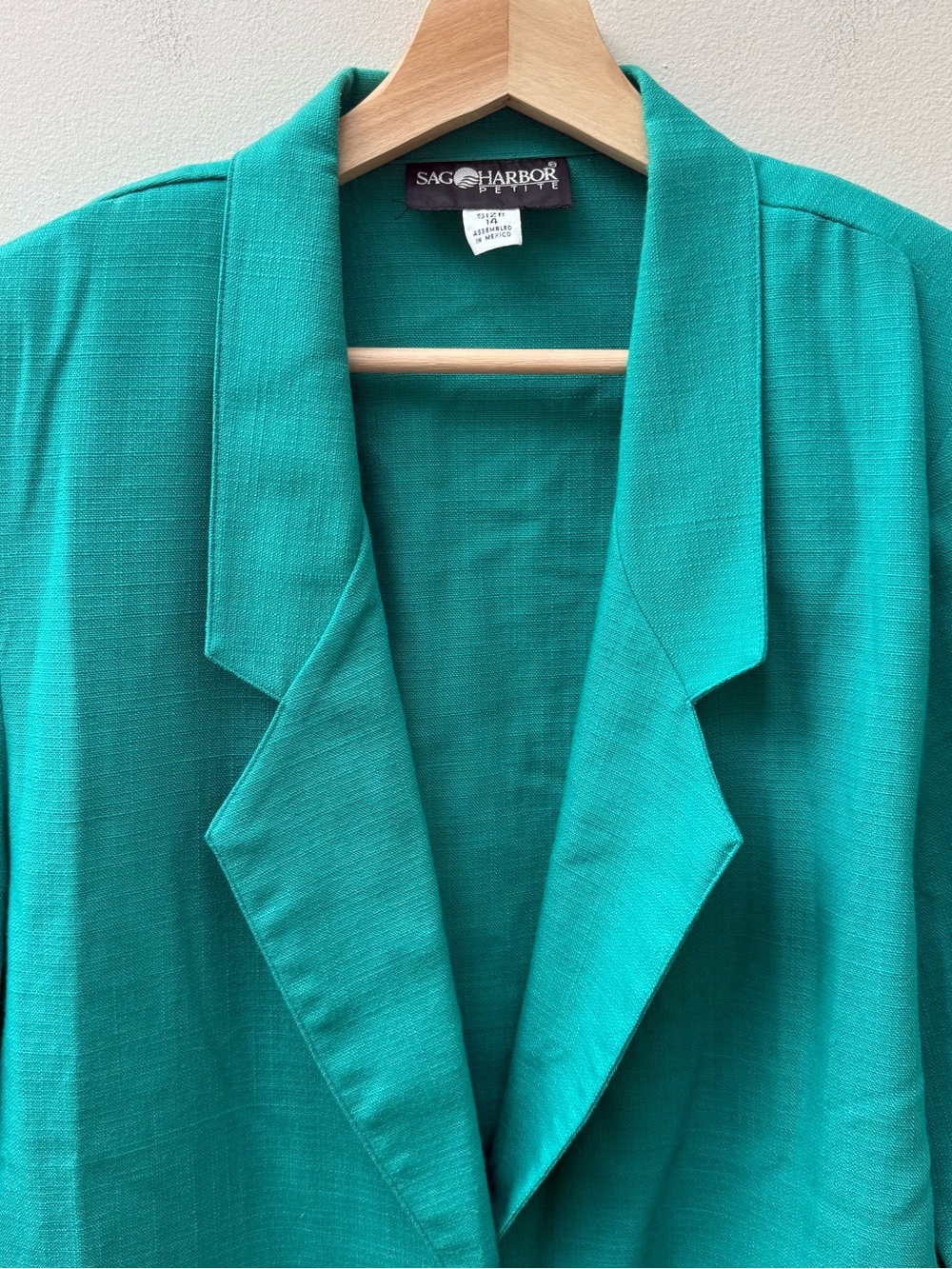 Sag Harbor Teal Single-Button Blazer - Picture 2 of 9